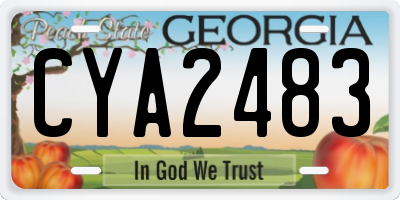 GA license plate CYA2483