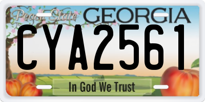 GA license plate CYA2561