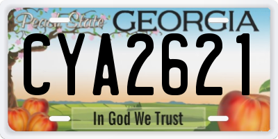 GA license plate CYA2621