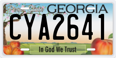 GA license plate CYA2641