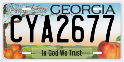 GA license plate CYA2677