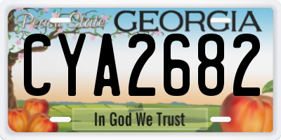 GA license plate CYA2682