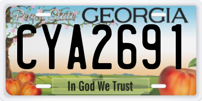 GA license plate CYA2691