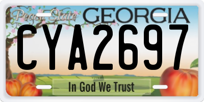 GA license plate CYA2697