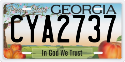 GA license plate CYA2737