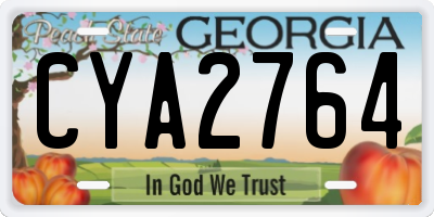 GA license plate CYA2764