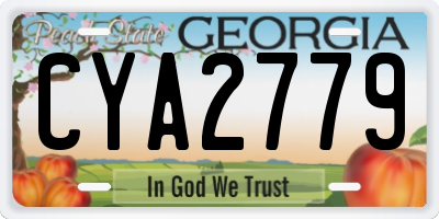 GA license plate CYA2779