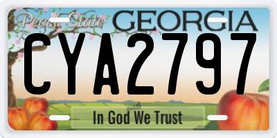 GA license plate CYA2797