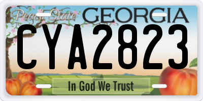GA license plate CYA2823
