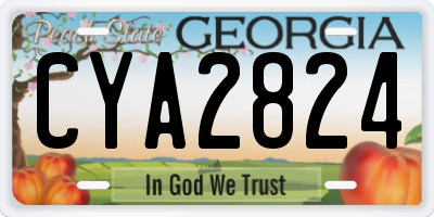 GA license plate CYA2824