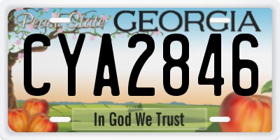 GA license plate CYA2846