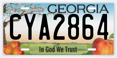 GA license plate CYA2864