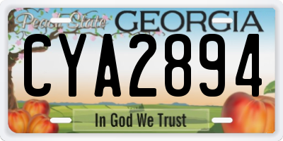 GA license plate CYA2894