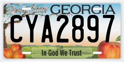 GA license plate CYA2897