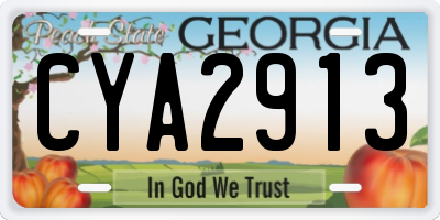 GA license plate CYA2913