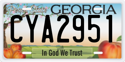 GA license plate CYA2951