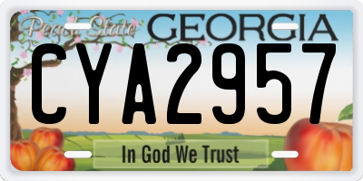 GA license plate CYA2957