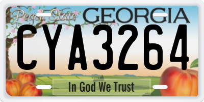 GA license plate CYA3264