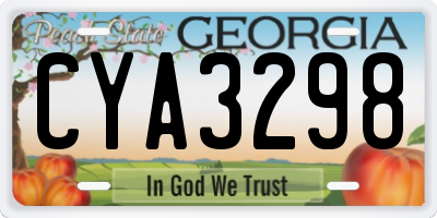 GA license plate CYA3298