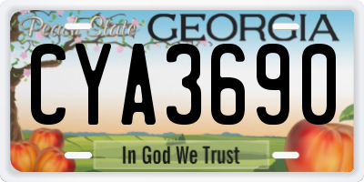 GA license plate CYA3690