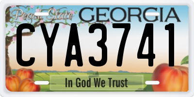 GA license plate CYA3741
