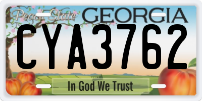 GA license plate CYA3762