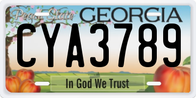 GA license plate CYA3789