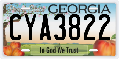 GA license plate CYA3822
