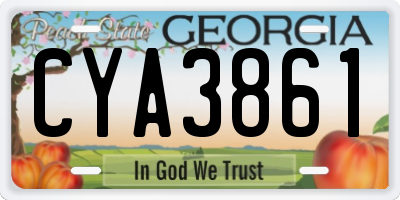 GA license plate CYA3861