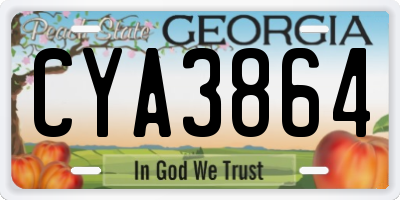 GA license plate CYA3864