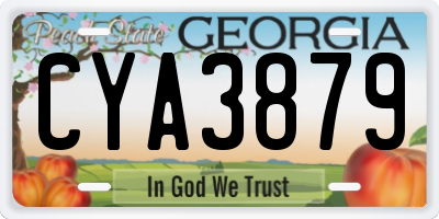 GA license plate CYA3879