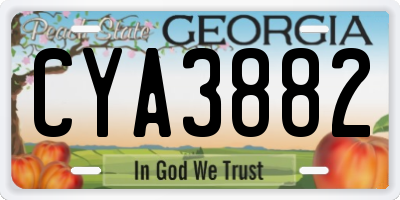 GA license plate CYA3882