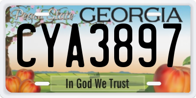 GA license plate CYA3897