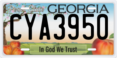 GA license plate CYA3950