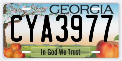 GA license plate CYA3977