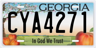 GA license plate CYA4271