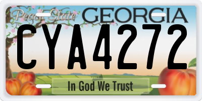 GA license plate CYA4272