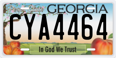 GA license plate CYA4464