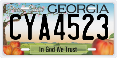 GA license plate CYA4523