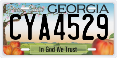 GA license plate CYA4529