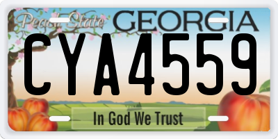 GA license plate CYA4559