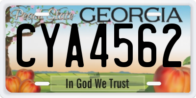 GA license plate CYA4562