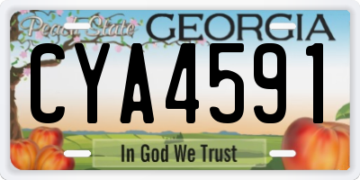 GA license plate CYA4591