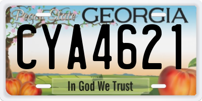 GA license plate CYA4621