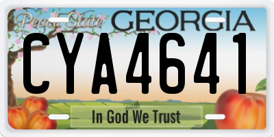 GA license plate CYA4641