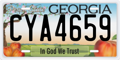 GA license plate CYA4659