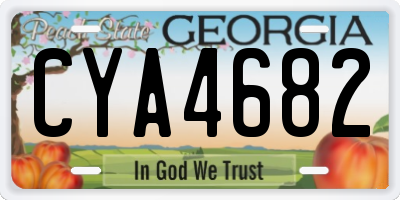 GA license plate CYA4682