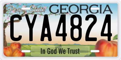 GA license plate CYA4824