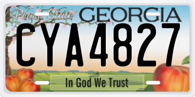 GA license plate CYA4827