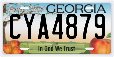GA license plate CYA4879